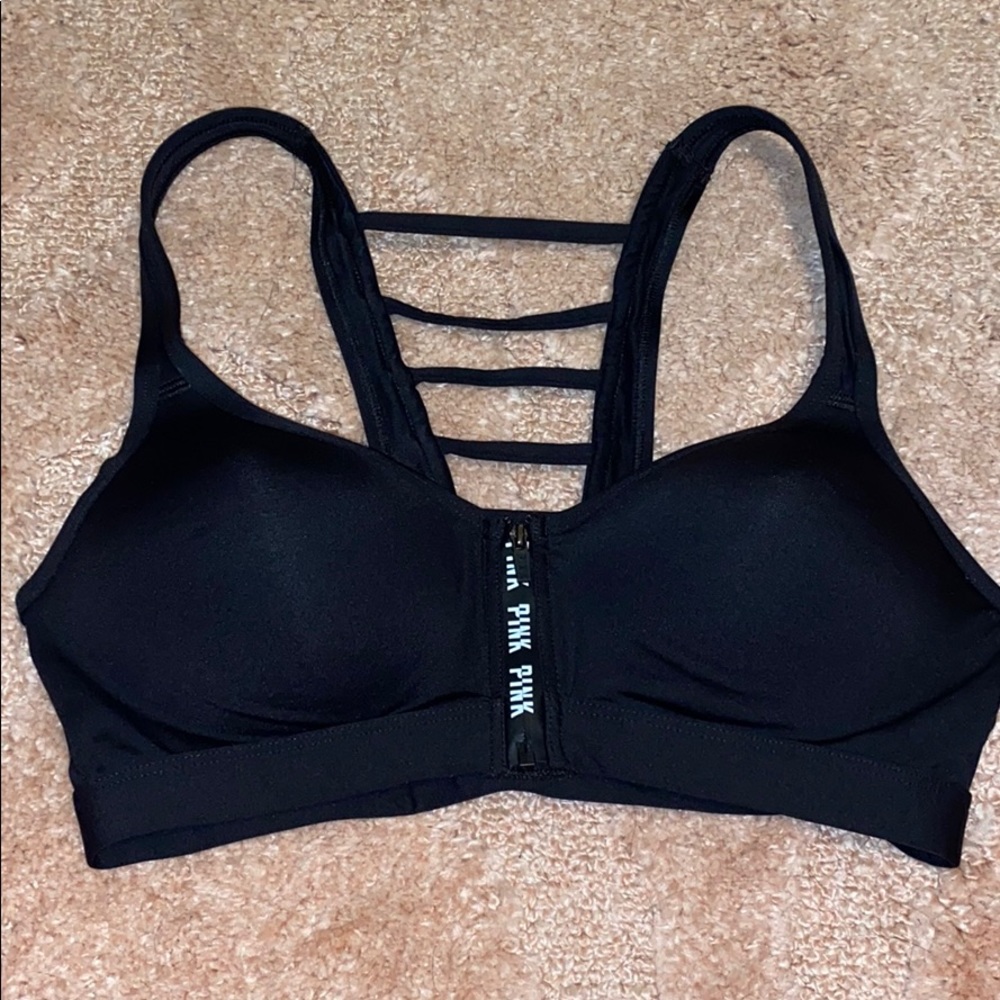 PINK Ultimate Zip Push Up Sports Bra